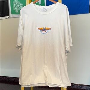 Myers Pinstripe Design White T-Shirt
